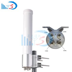 深圳市晟达通讯设备有限公司-2.4-5.8G 6DBI 4*4 MIMO Omni天线  4端口玻璃钢天线